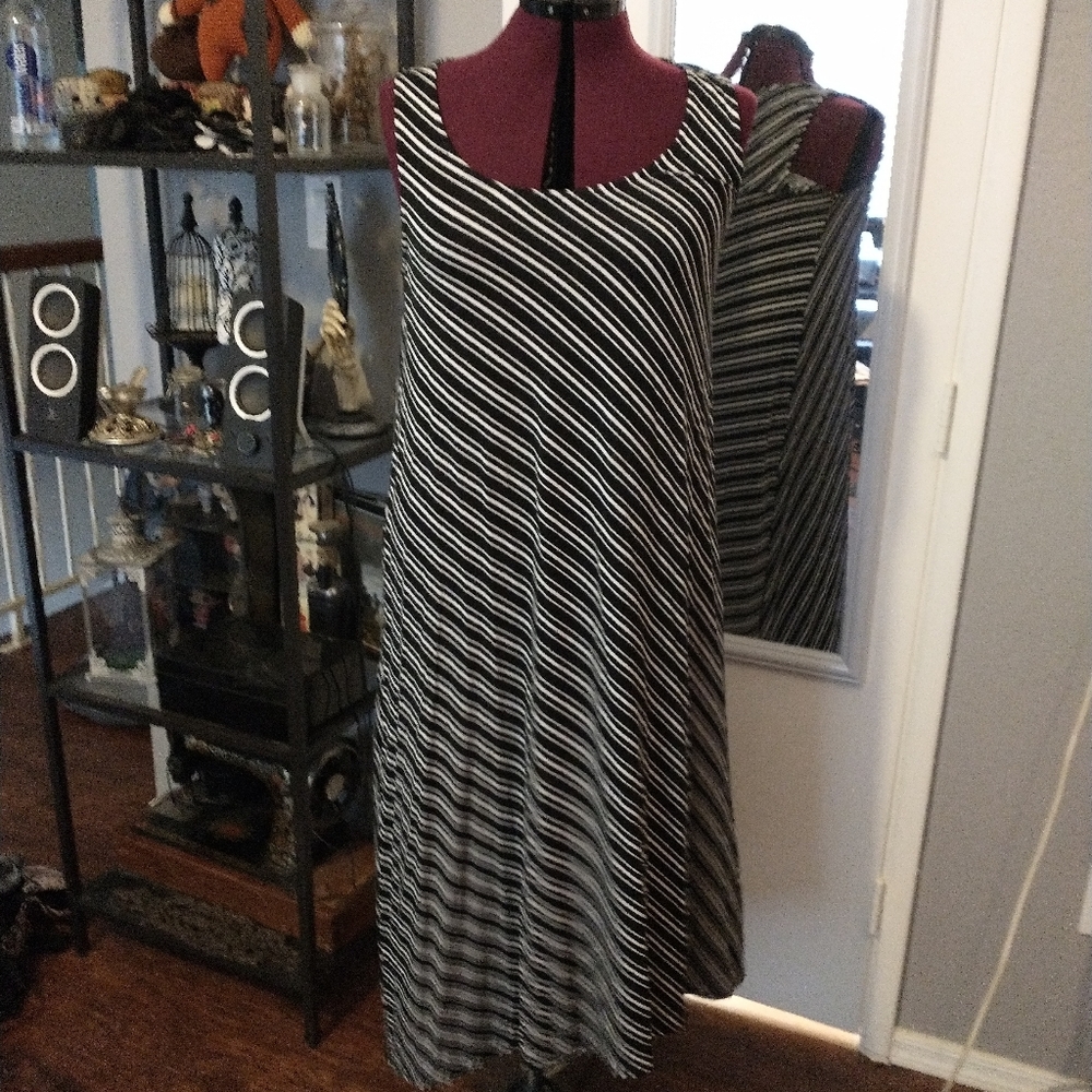 Black & White stripe maxi dress